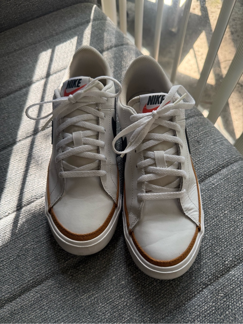 Nike Court Legacy White Black Gum Sneakers Youth 6.5 / Women’s 8